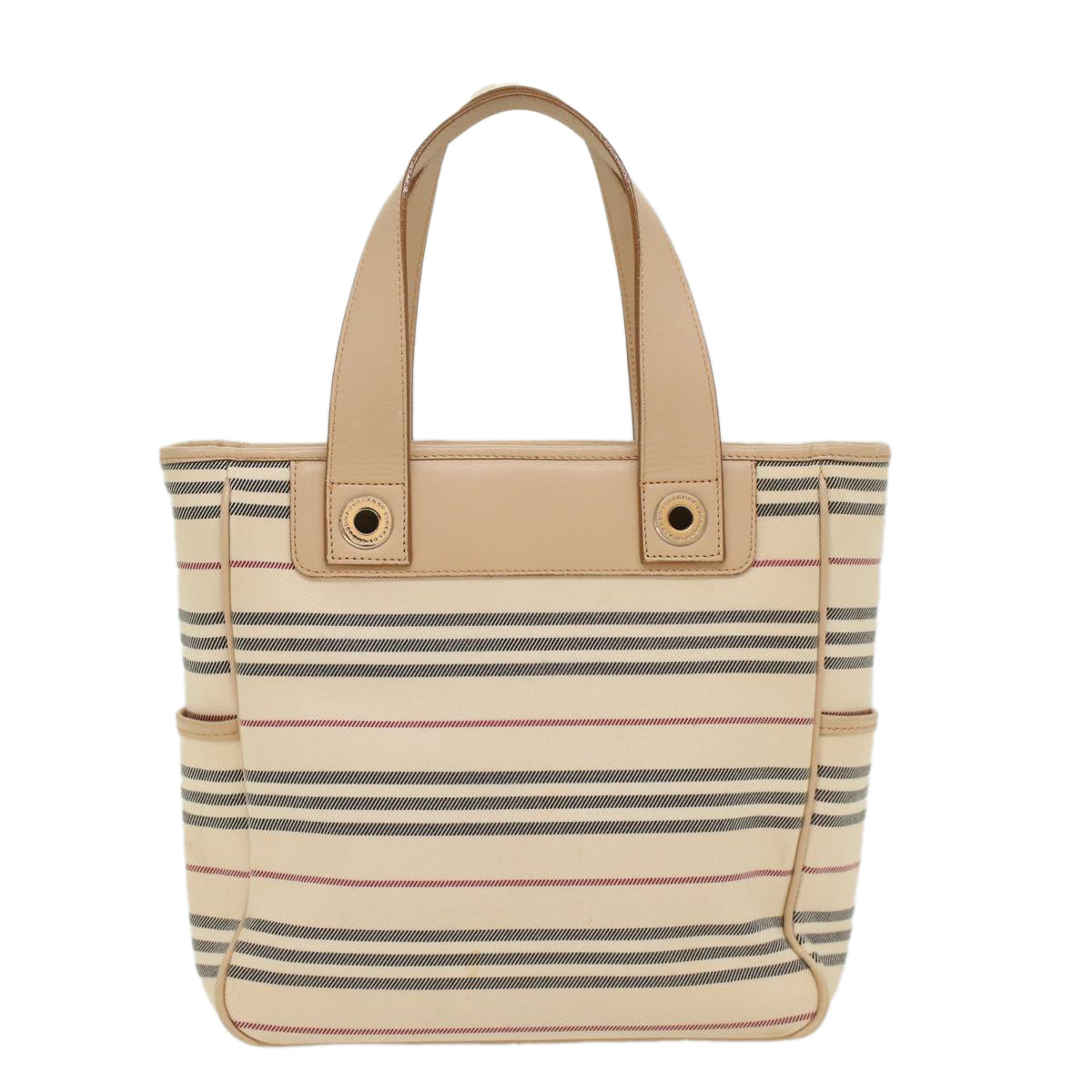 BURBERRY Nova Check Hand Bag Canvas Beige Auth ep1680 - 0