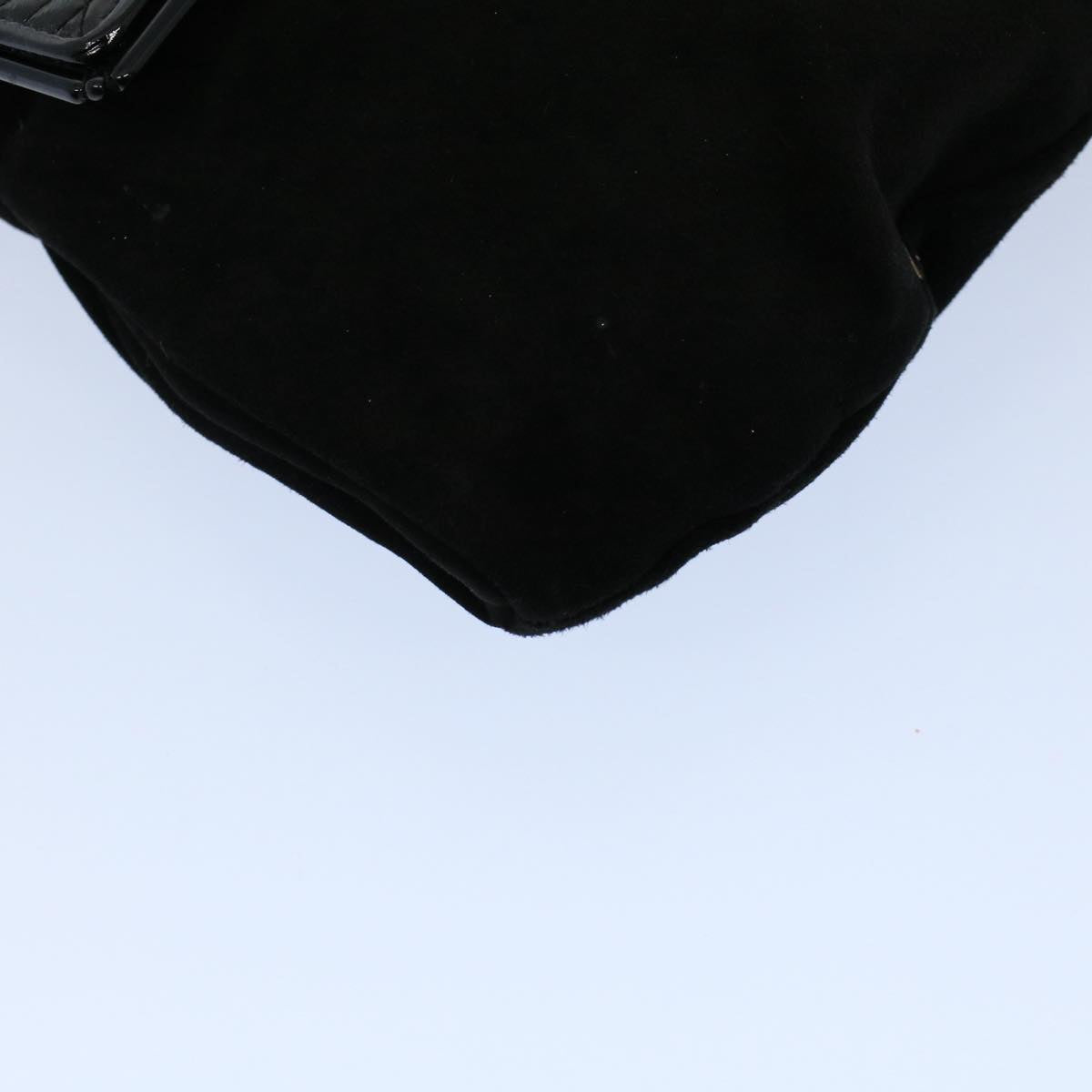 SAINT LAURENT Shoulder Bag Suede Black Auth ep1687
