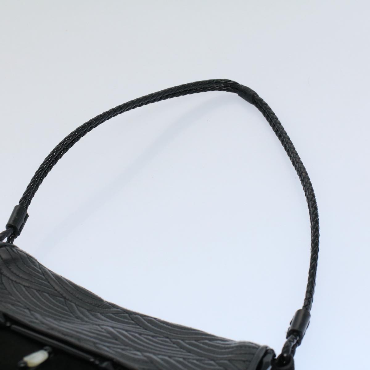 SAINT LAURENT Shoulder Bag Suede Black Auth ep1687
