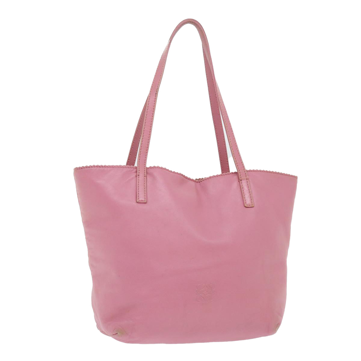 LOEWE Tote Bag Leather Pink Auth ep1688