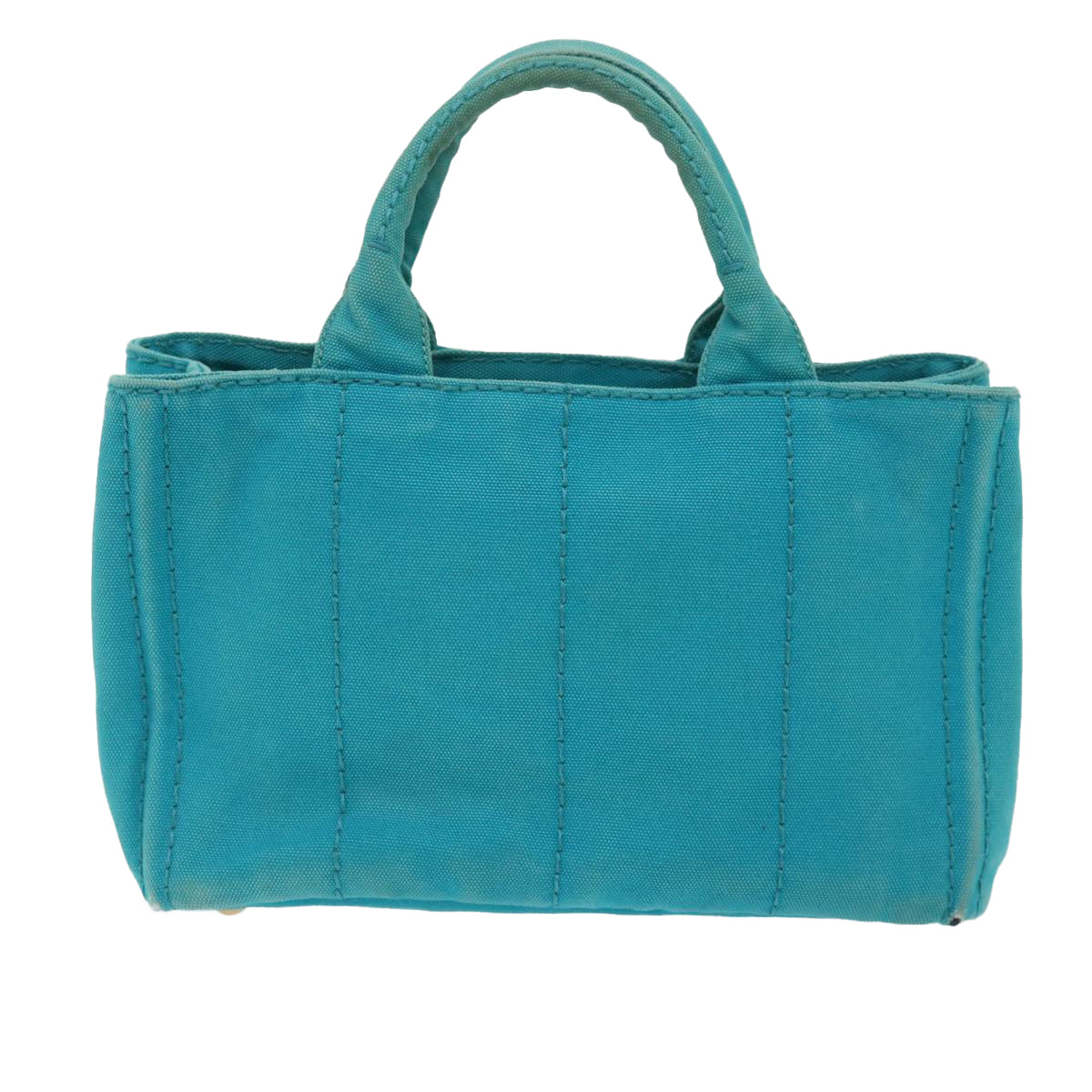 PRADA Canapa PM Hand Bag Canvas Light Blue Auth ep1689 - 0