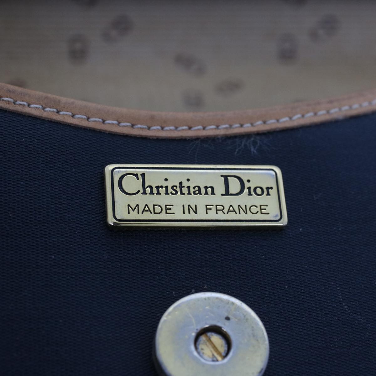 Christian Dior Shoulder Bag Leather Black Auth ep1698