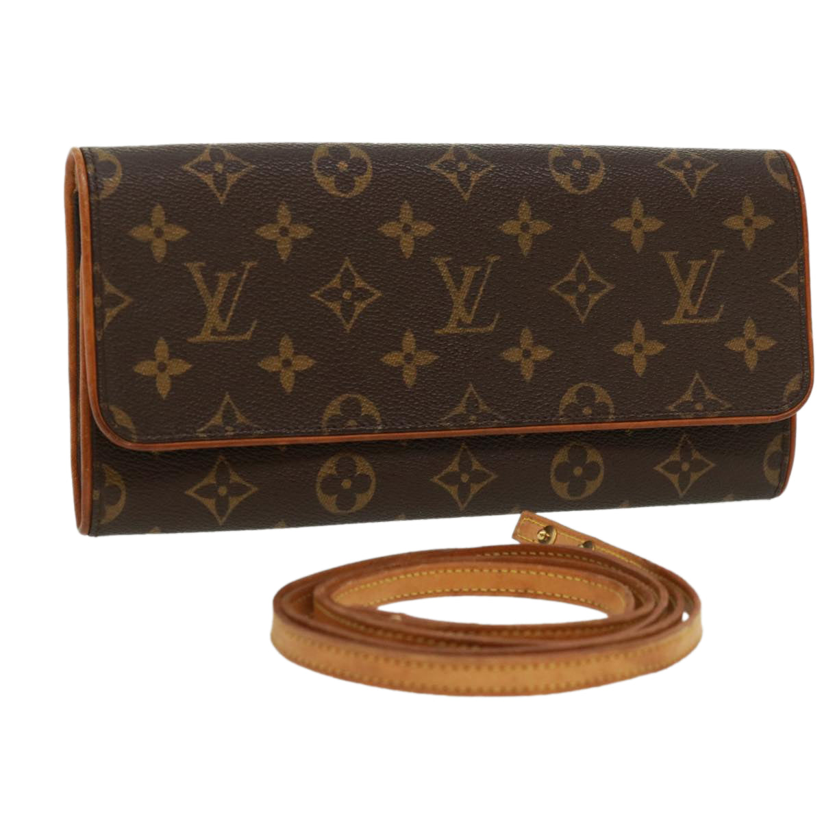 LOUIS VUITTON Monogram Pochette Twin GM Shoulder Bag M51852 LV Auth ep170