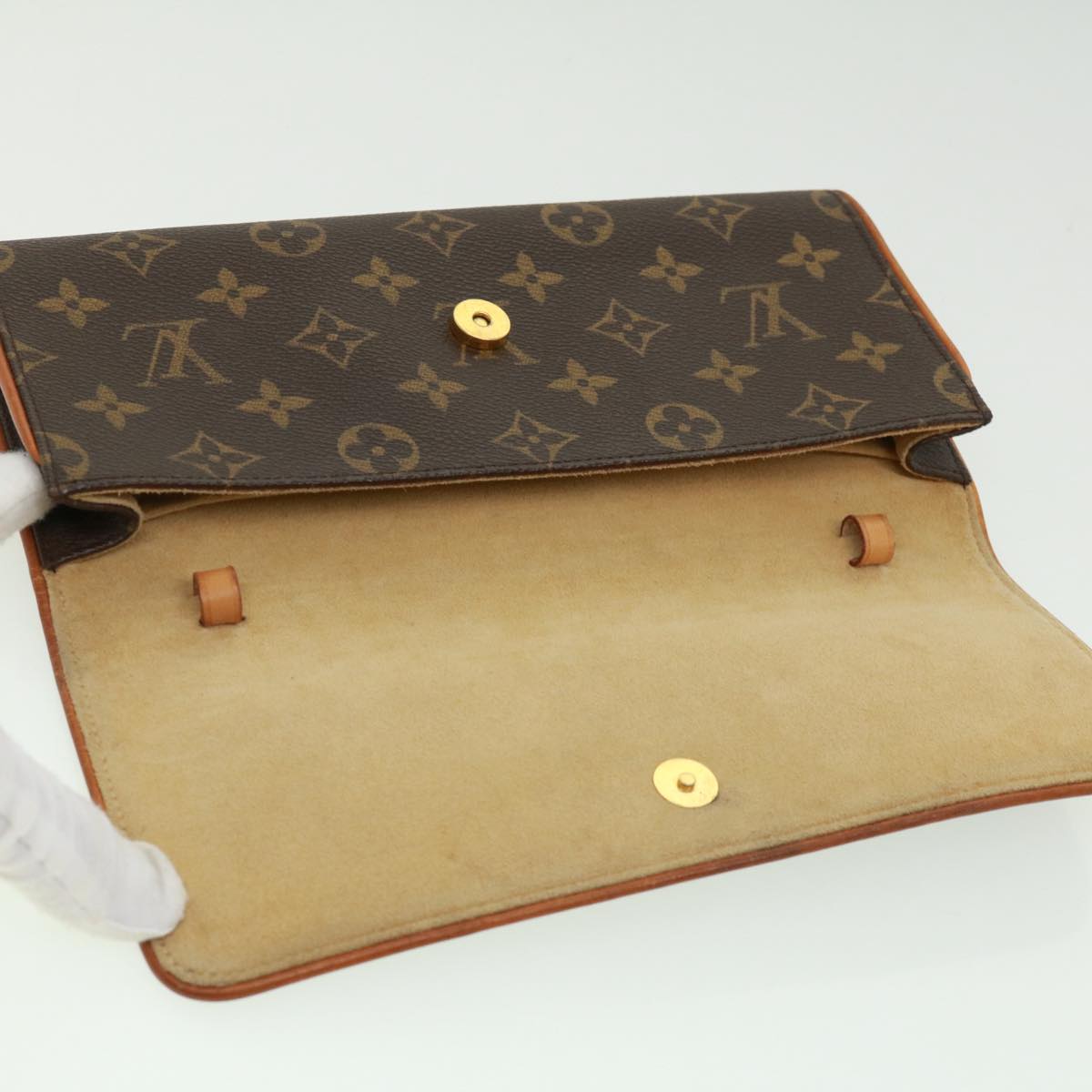 LOUIS VUITTON Monogram Pochette Twin GM Shoulder Bag M51852 LV Auth ep170