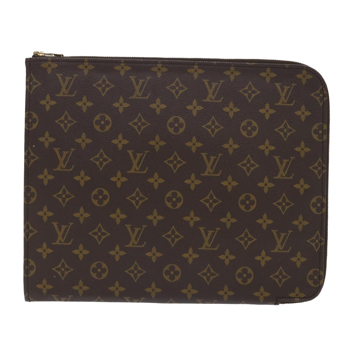 LOUIS VUITTON Monogram Poche Document Briefcase M53400 LV Auth ep1703