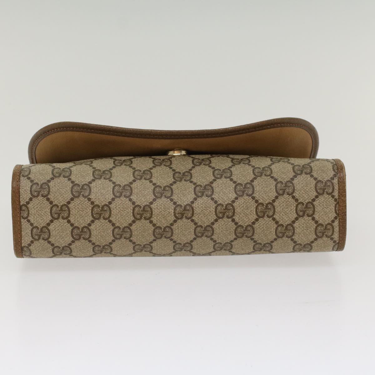 GUCCI GG Canvas Web Sherry Line Clutch Bag Beige Red Green 89 01 030 Auth ep1704