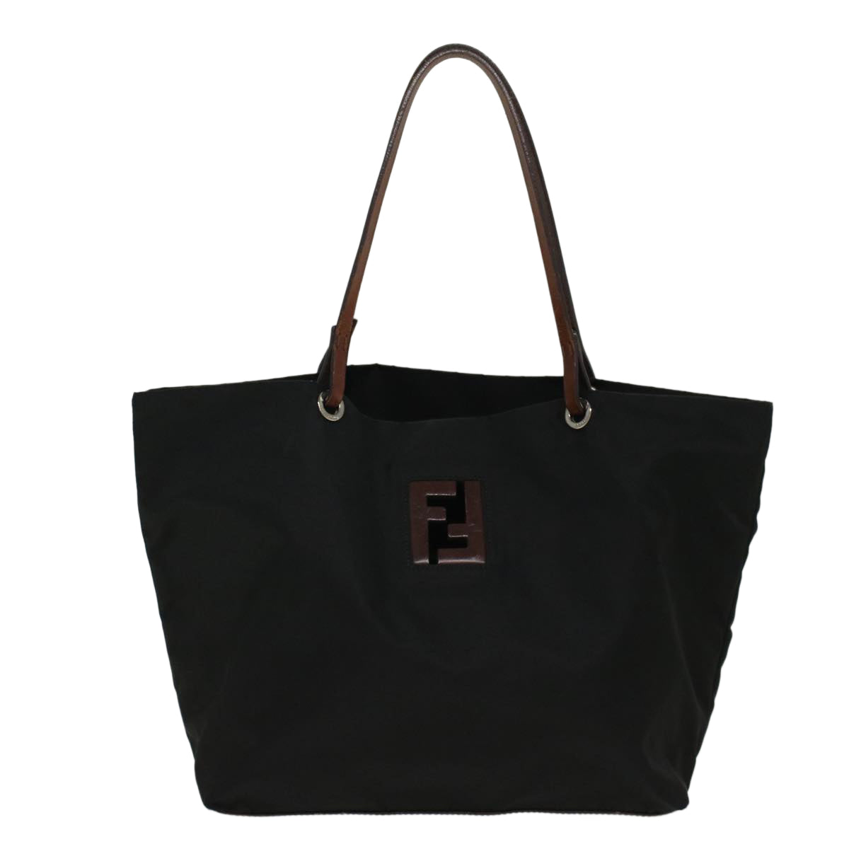 FENDI Tote Bag Nylon Black Auth ep1709