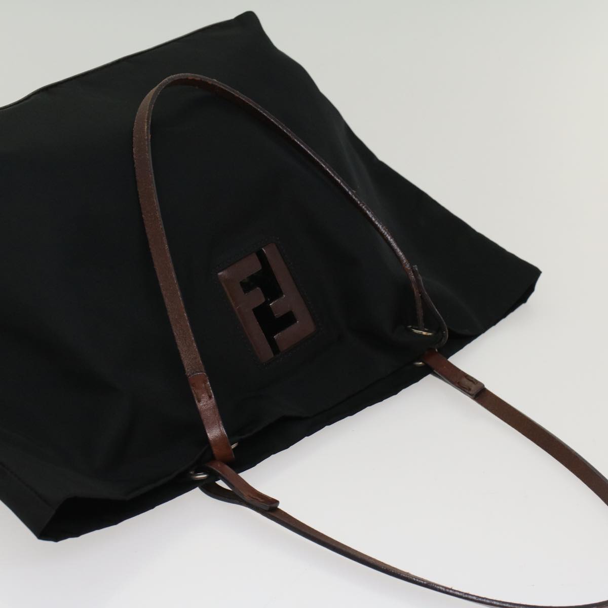 FENDI Tote Bag Nylon Black Auth ep1709