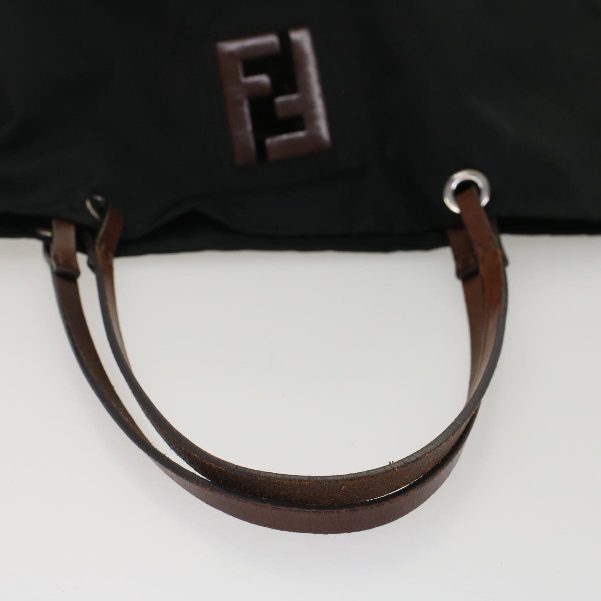 FENDI Tote Bag Nylon Black Auth ep1709