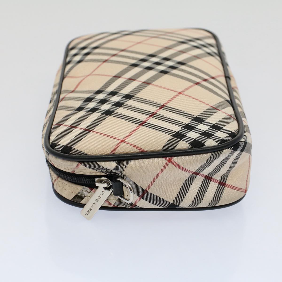 BURBERRY Nova Check Blue Label Shoulder Bag Nylon Beige Auth ep1712