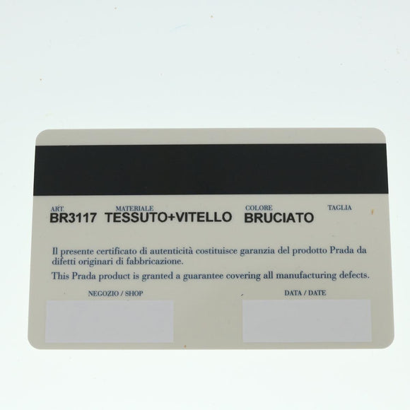 PRADA Shoulder Bag Nylon Leather Green Auth ep1747