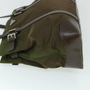 PRADA Shoulder Bag Nylon Leather Green Auth ep1747-4
