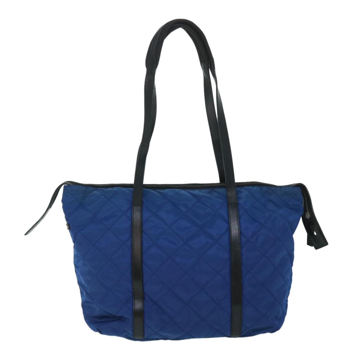 PRADA Tote Bag Nylon Leather Blue Auth ep1760 - 0