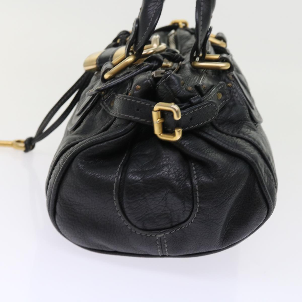 Chloe Paddington Hand Bag Leather Black Auth ep1769
