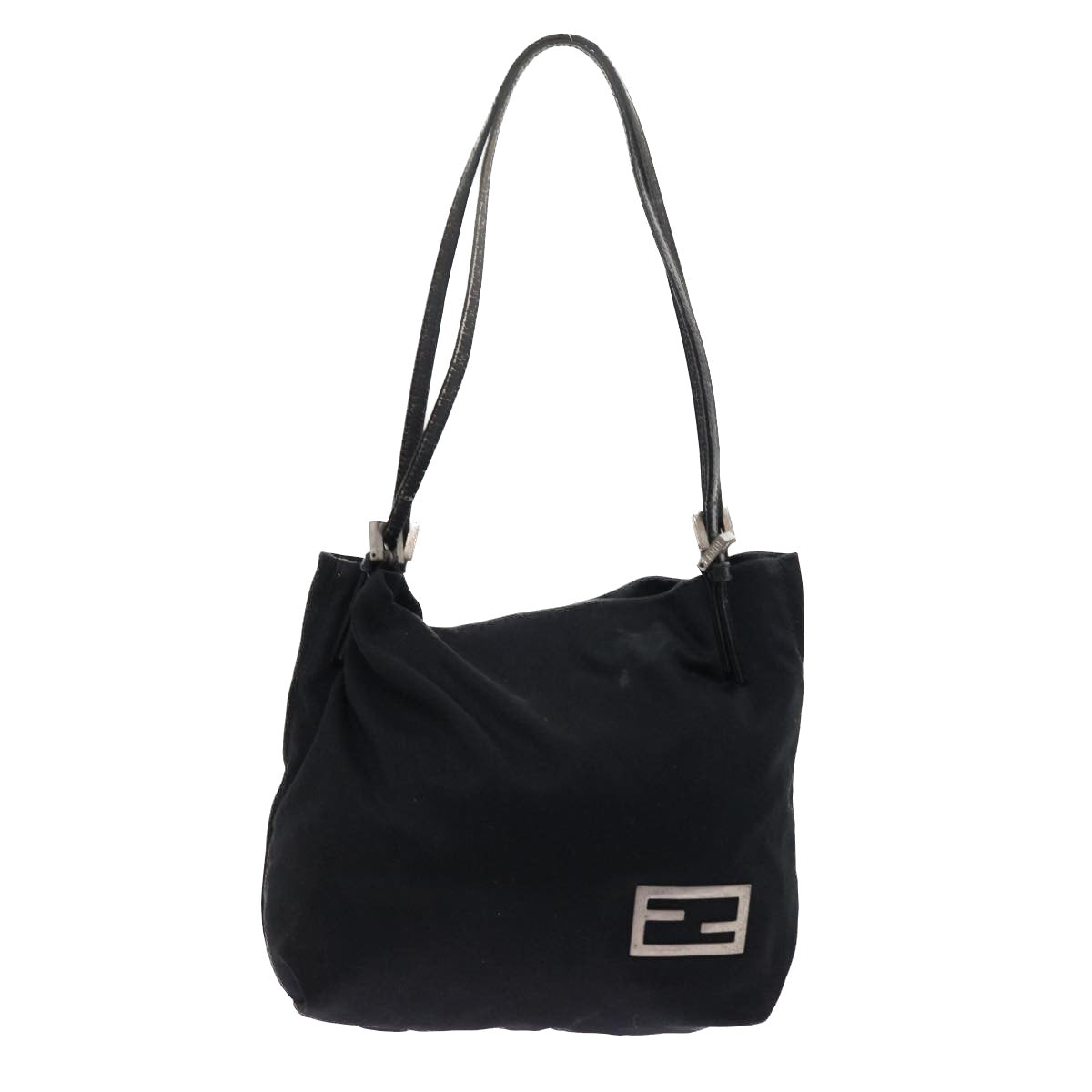 FENDI Shoulder Bag Nylon Black Auth ep1772