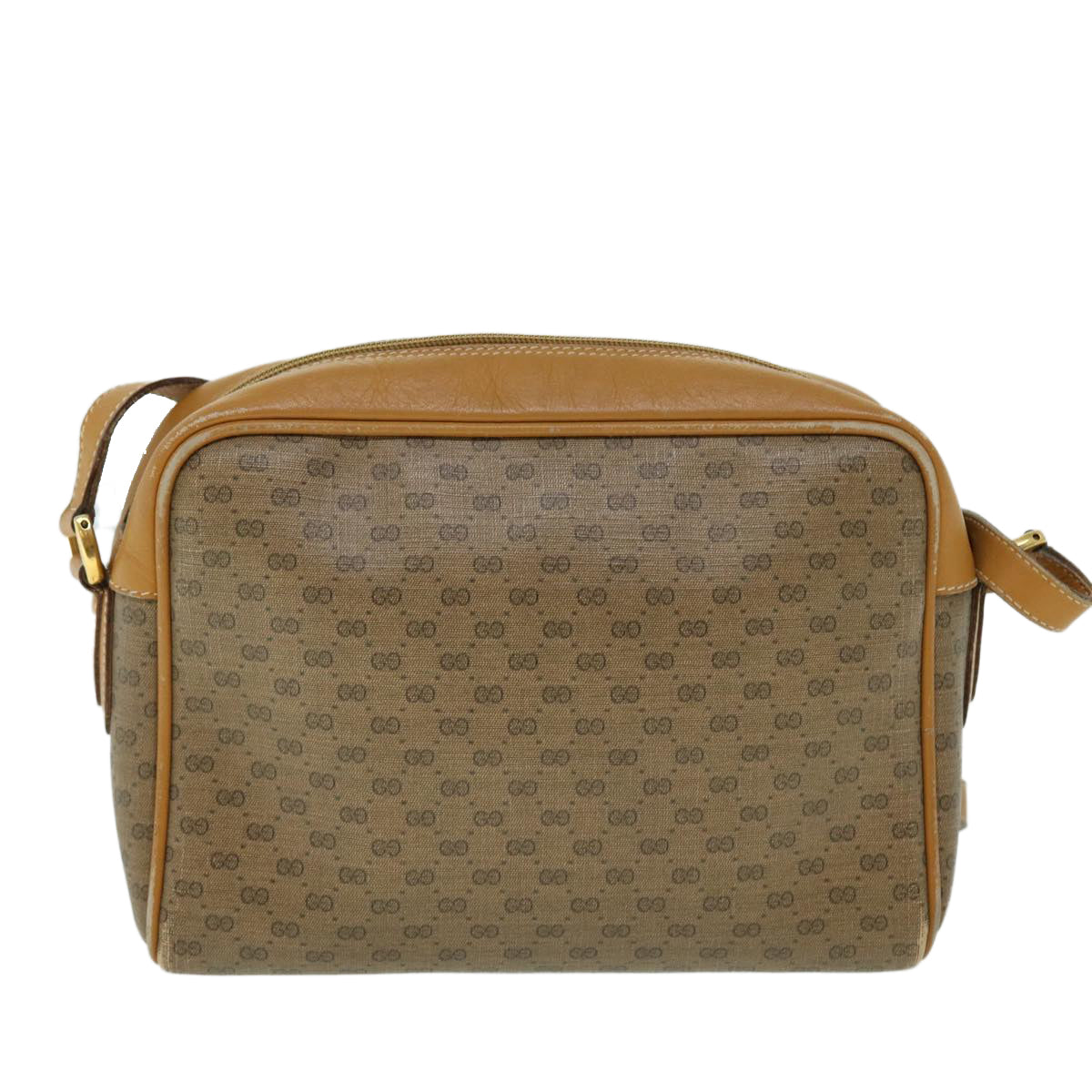 GUCCI Micro GG Canvas Web Sherry Line Shoulder Bag Beige 001 56 0944 Auth ep1776