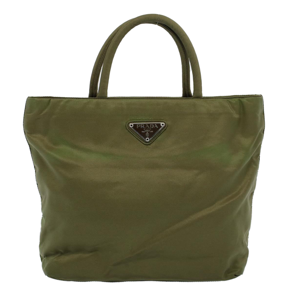 PRADA Hand Bag Nylon Khaki Auth ep1799 - 0
