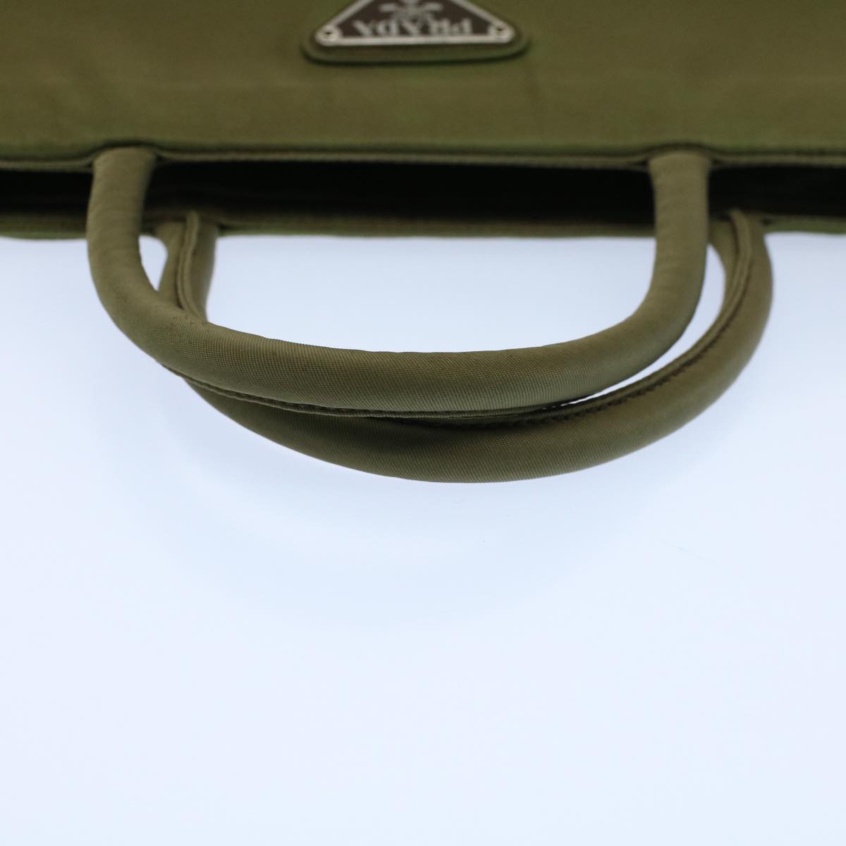 PRADA Hand Bag Nylon Khaki Auth ep1799