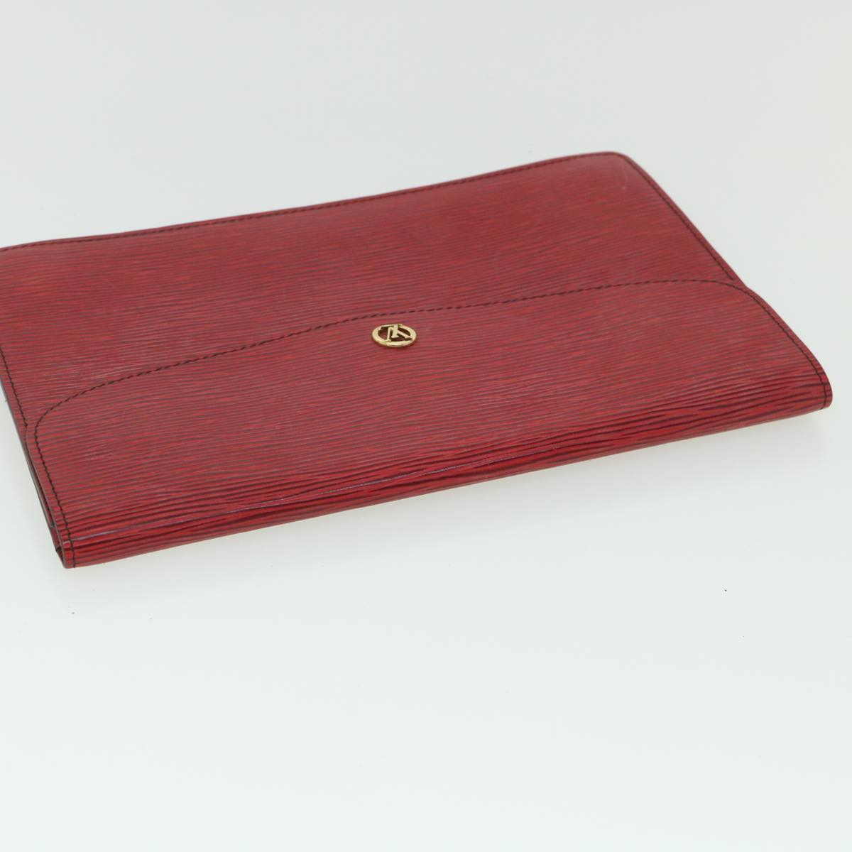 LOUIS VUITTON Epi Montaigne Clutch Bag Red M52657 LV Auth ep1800