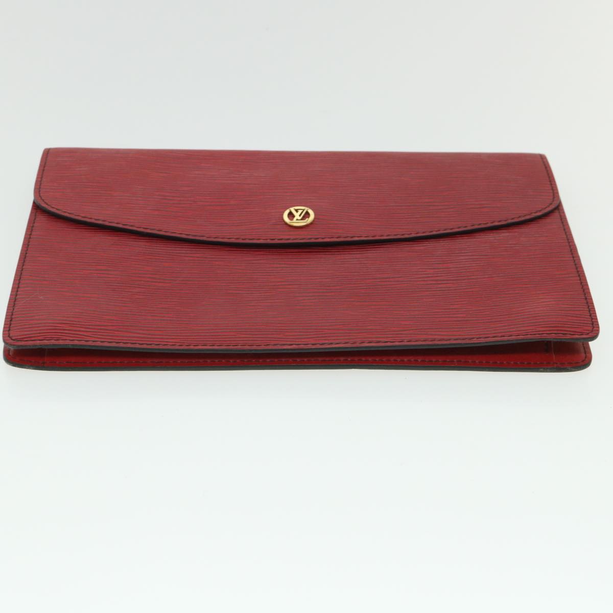 LOUIS VUITTON Epi Montaigne Clutch Bag Red M52657 LV Auth ep1800