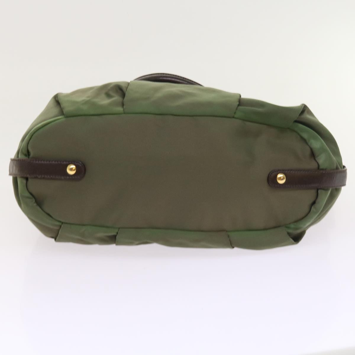 PRADA Hand Bag Nylon 2way Green Auth ep1820