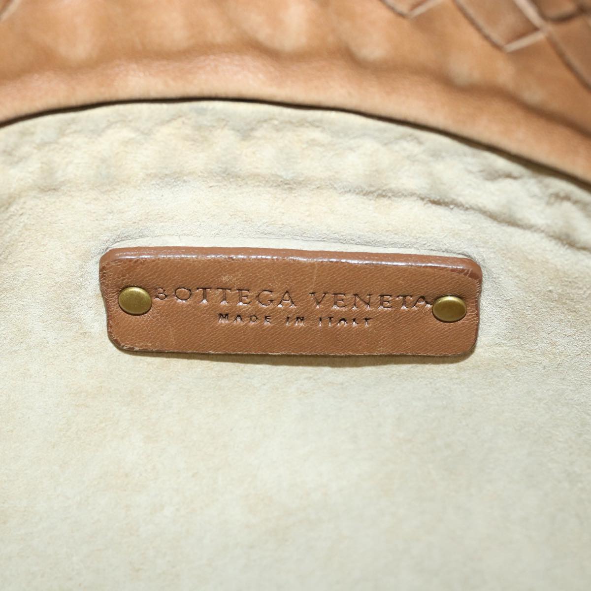 BOTTEGAVENETA INTRECCIATO Shoulder Bag Leather Brown Auth ep1827