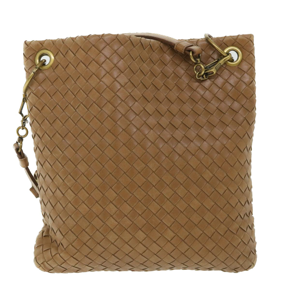 BOTTEGAVENETA INTRECCIATO Shoulder Bag Leather Brown Auth ep1827 - 0