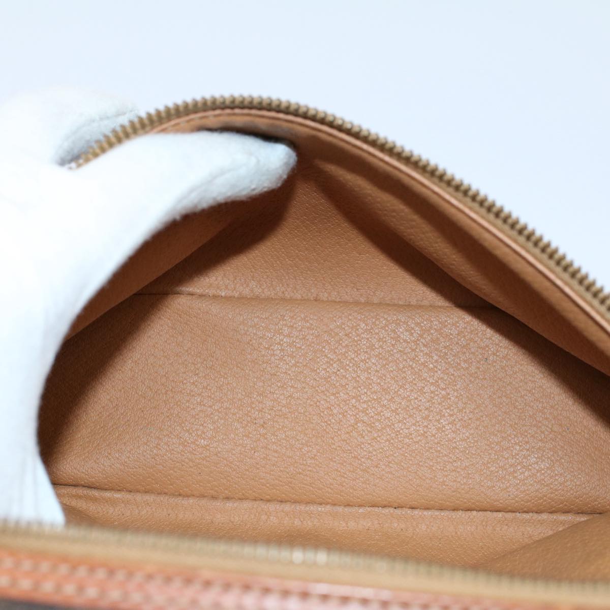 CELINE Macadam Canvas Hand Bag PVC Leather Brown Auth ep1829