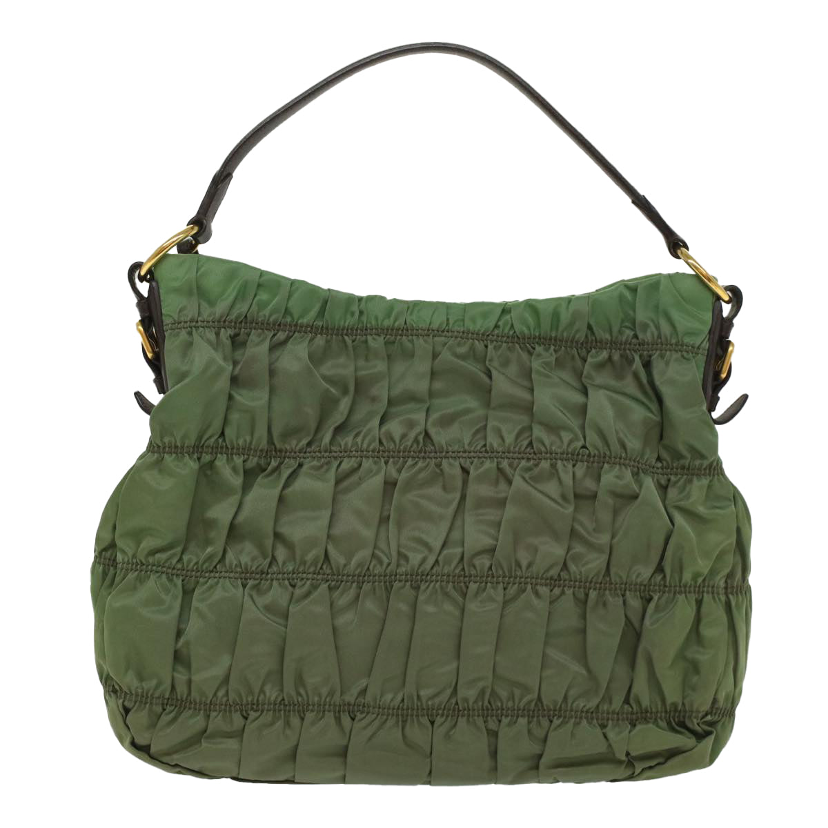 PRADA Shoulder Bag Nylon Green Auth ep1834