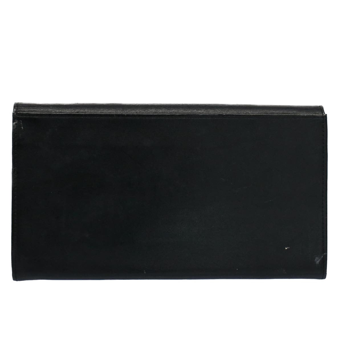 GUCCI Clutch Bag Leather Black Auth ep1846