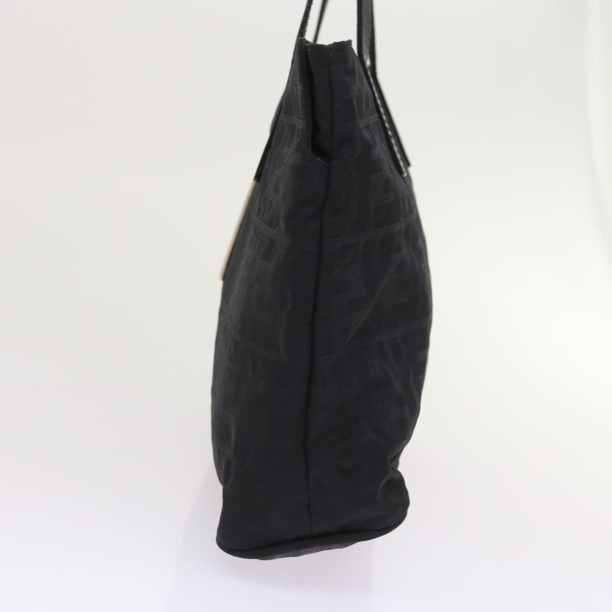 FENDI Zucca Canvas Hand Bag Black Auth ep1858