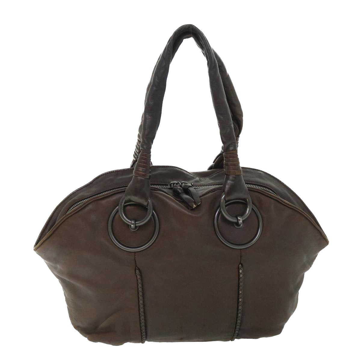 BOTTEGAVENETA Shoulder Bag Leather Brown Auth ep1865 - 0