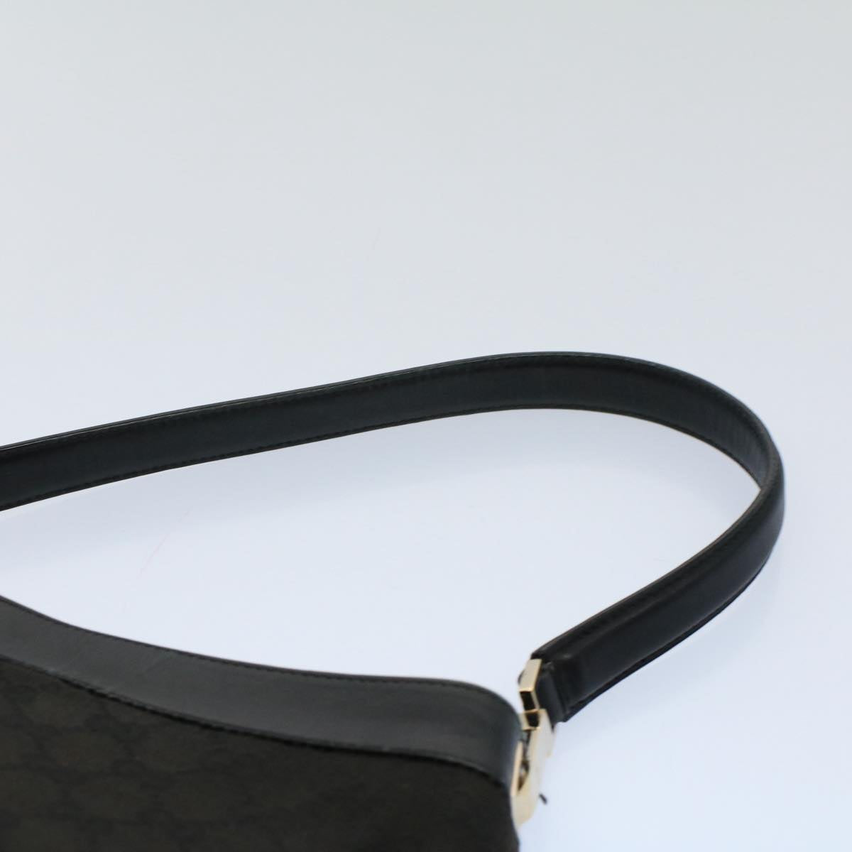 GUCCI GG Canvas Shoulder Bag Leather Black 001 4231 2123 Auth ep1880