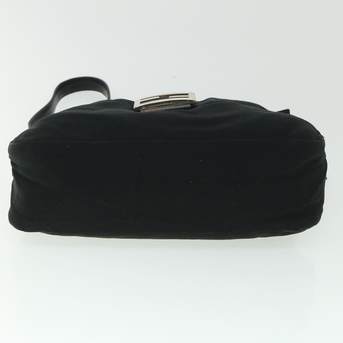FENDI Mamma Baguette Shoulder Bag Nylon Black 2321 26566 009 Auth ep1885