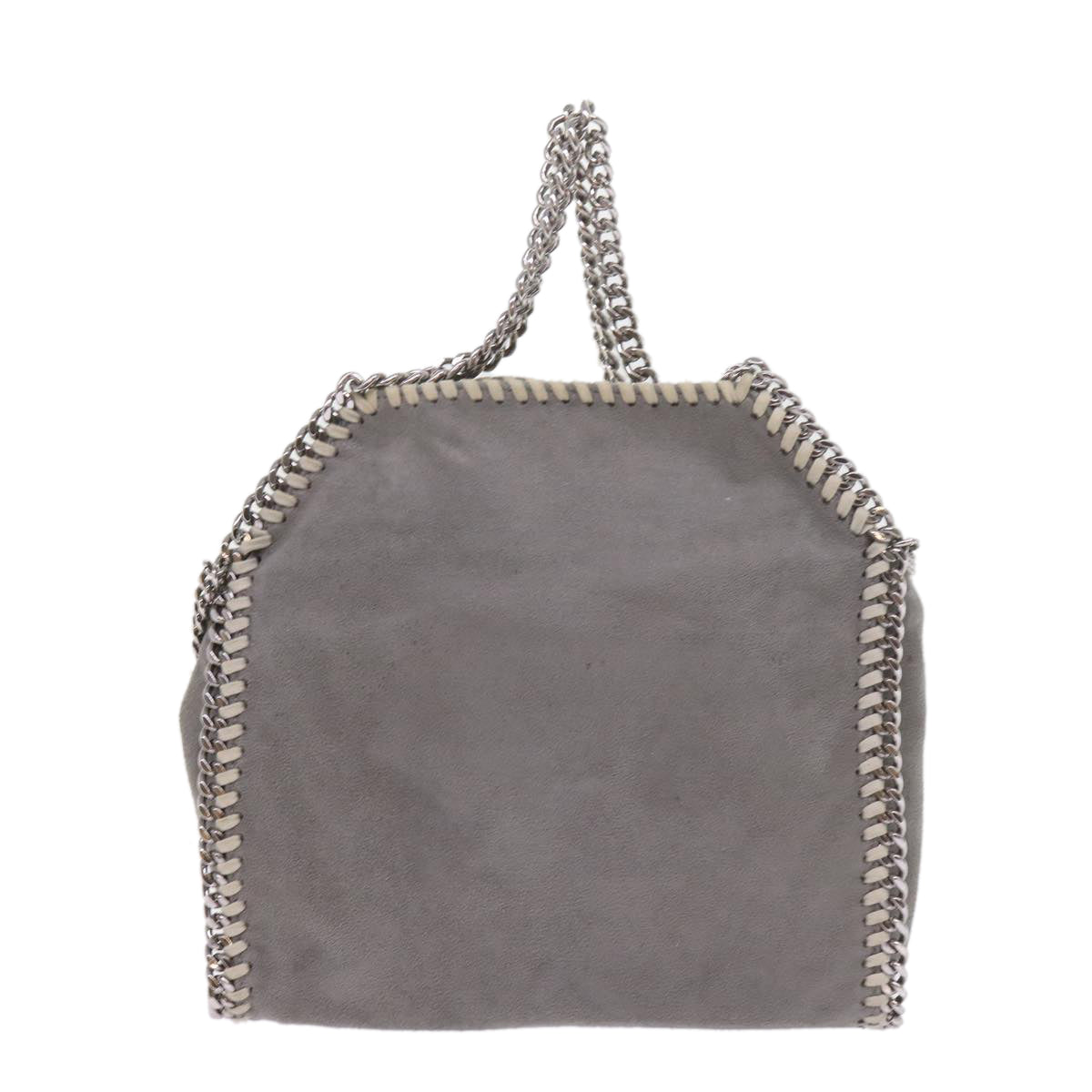 Stella MacCartney Chain Falabella Tote Bag Suede Gray Auth ep1887 - 0