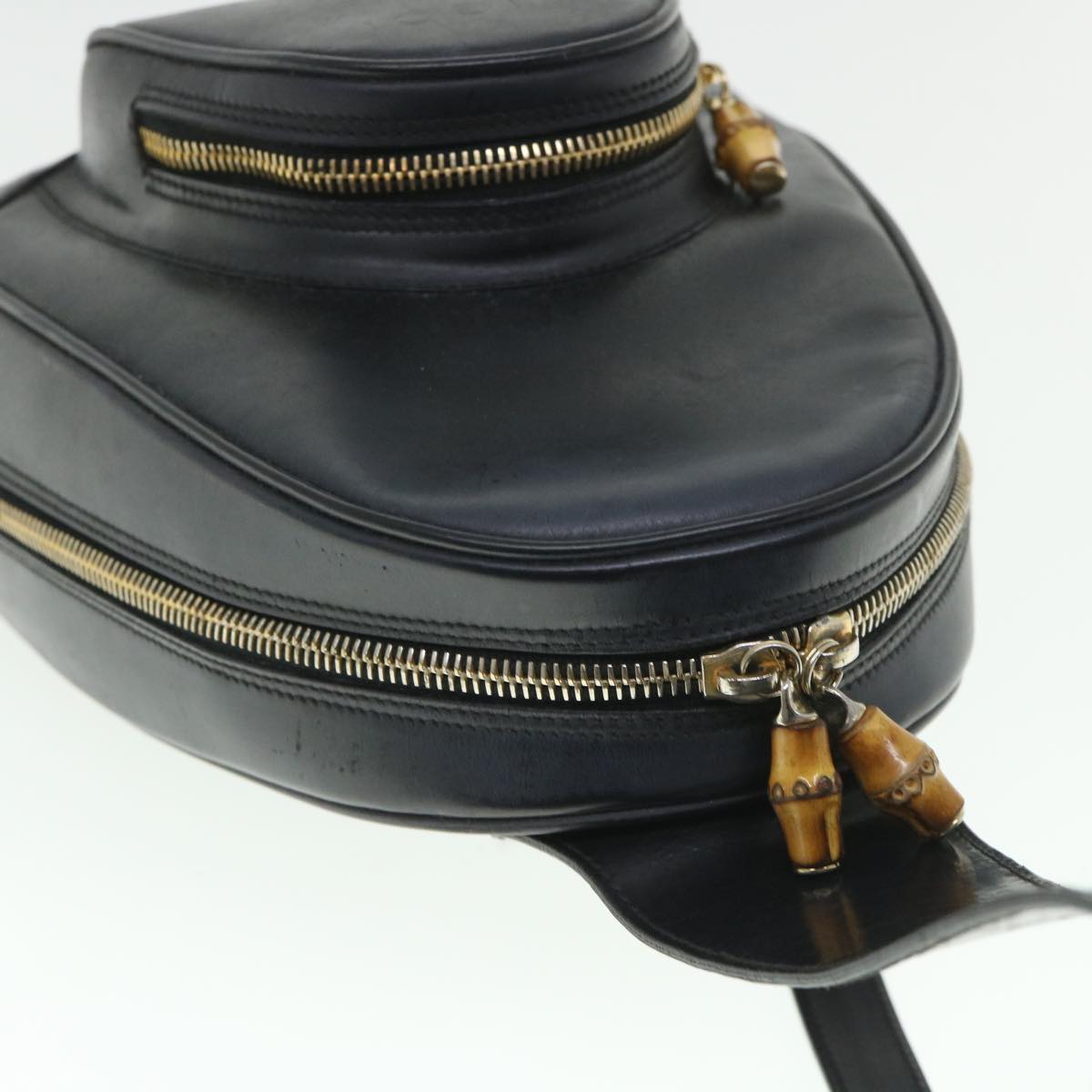 GUCCI Shoulder Bag Leather Black 003 3444 0127 Auth ep1893