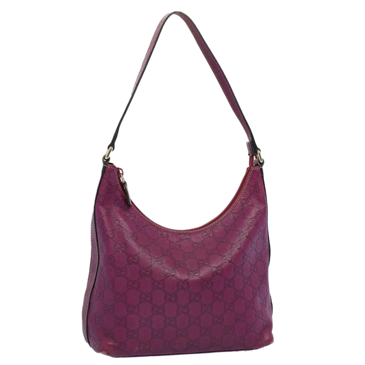 GUCCI GG Canvas Guccissima Shoulder Bag Purple 257282 Auth ep1894