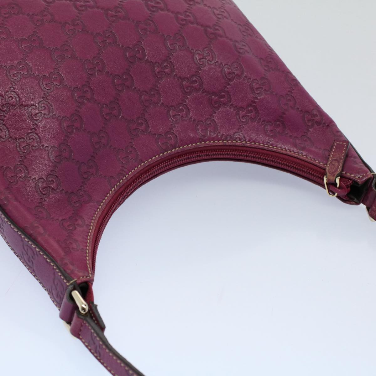 GUCCI GG Canvas Guccissima Shoulder Bag Purple 257282 Auth ep1894