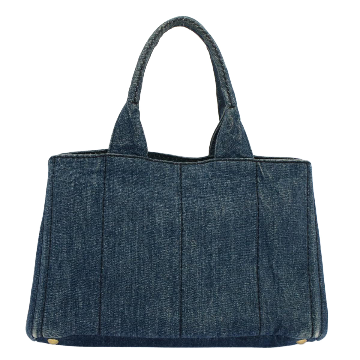 PRADA Canapa MM Hand Bag Canvas Blue Auth ep1898 - 0