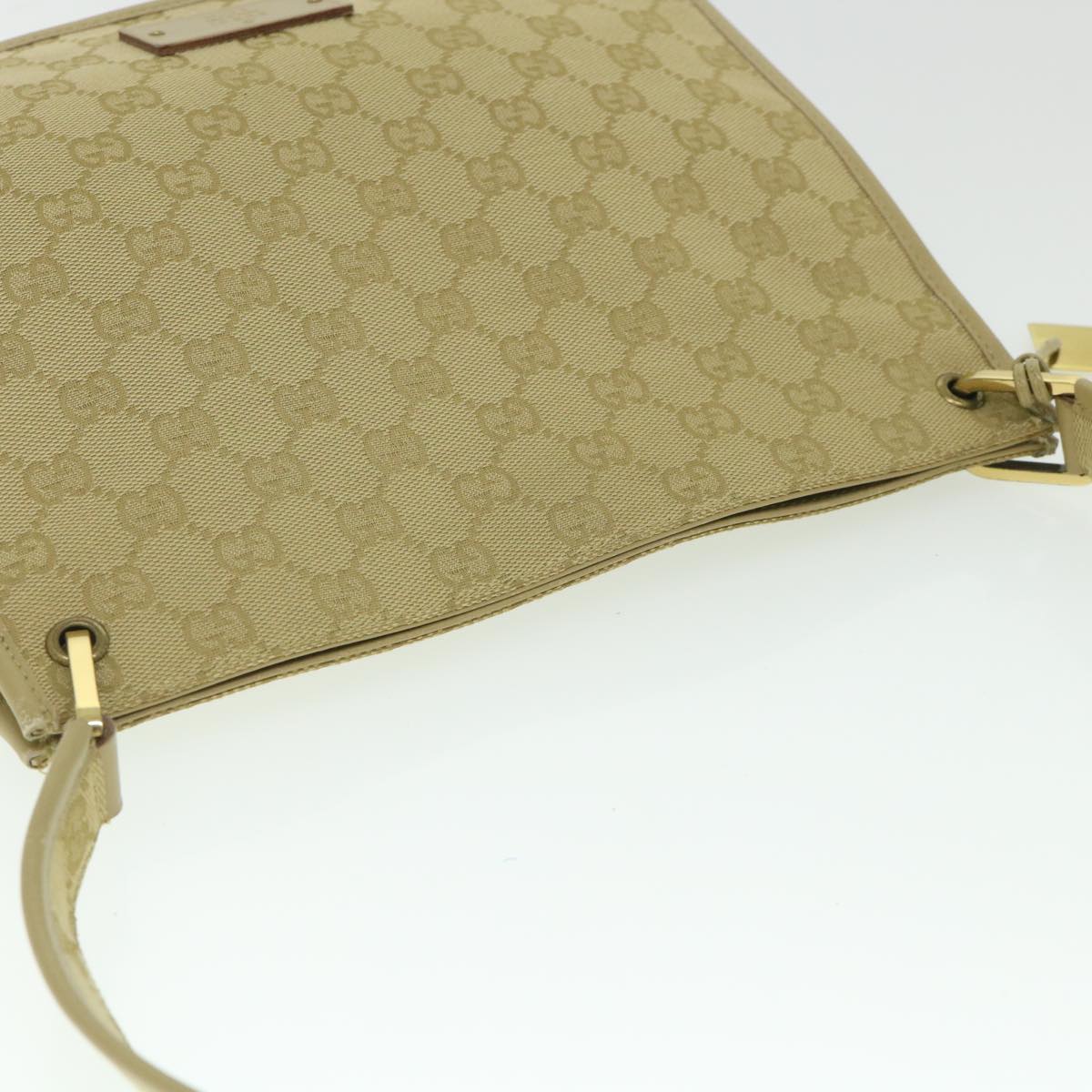 GUCCI GG Canvas Shoulder Bag Beige 91762 Auth ep1900