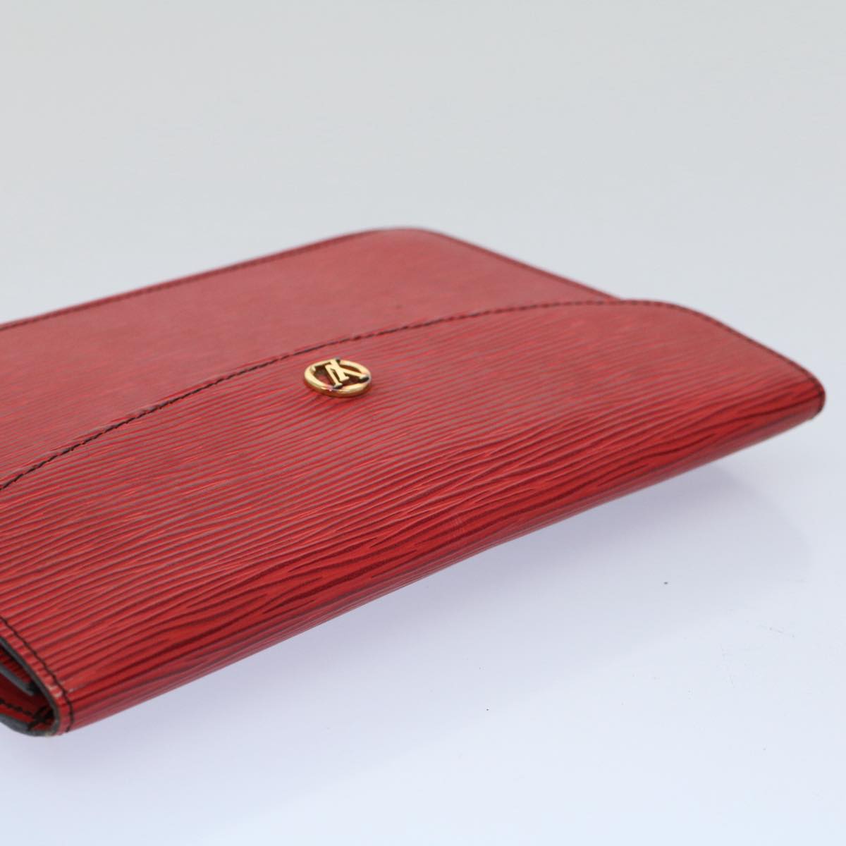 LOUIS VUITTON Epi Montaigne Clutch Bag Red M52657 LV Auth ep1920