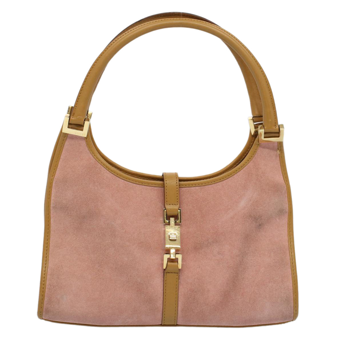 GUCCI Jackie Shoulder Bag Suede Leather Pink 002 1068 Auth ep1927