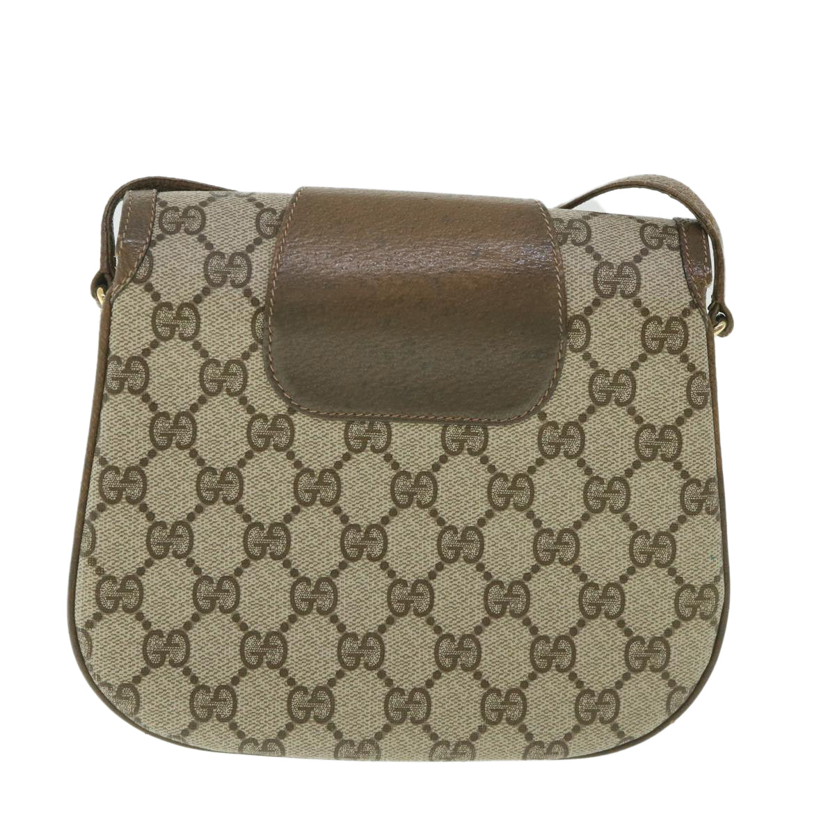 GUCCI GG Supreme Shoulder Bag PVC Leather Beige Auth ep1940 - 0