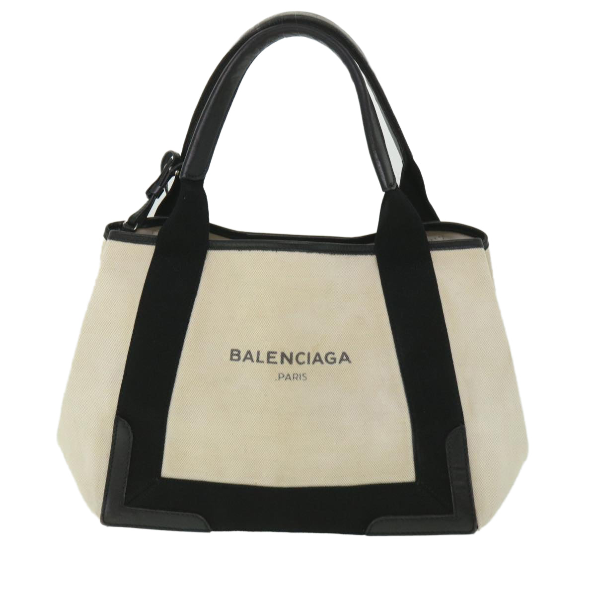 BALENCIAGA Tote Bag Canvas White 339933 Auth ep1945