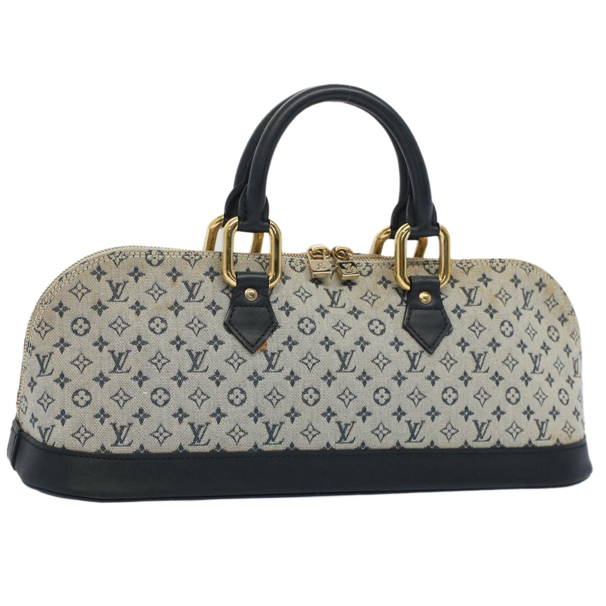 LOUIS VUITTON Monogram Mini Alma Ron Hand Bag Blue M92205 LV Auth ep1952