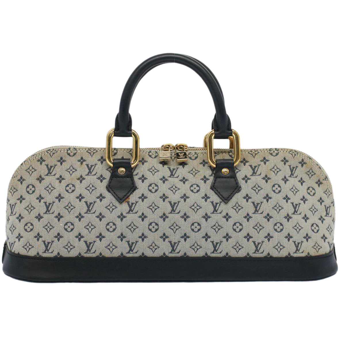 LOUIS VUITTON Monogram Mini Alma Ron Hand Bag Blue M92205 LV Auth ep19 Brand Street Tokyo