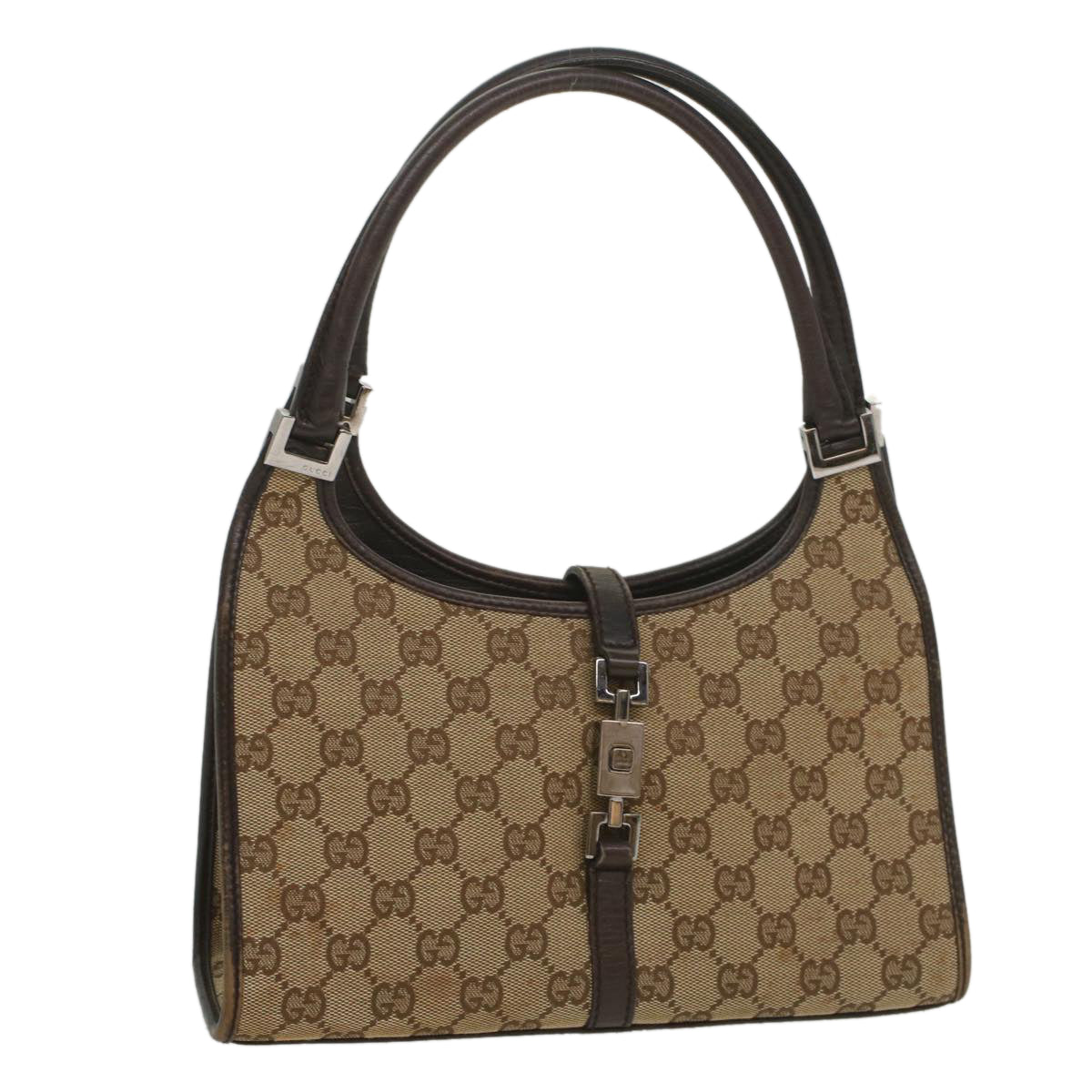 GUCCI Jackie GG Canvas Shoulder Bag Beige 01721 Auth ep1958