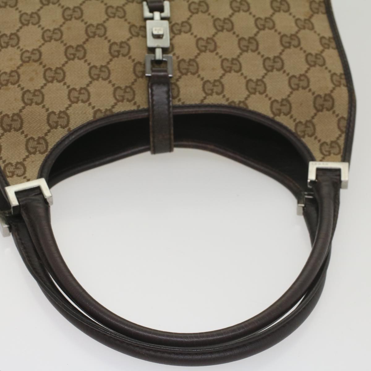 GUCCI Jackie GG Canvas Shoulder Bag Beige 01721 Auth ep1958