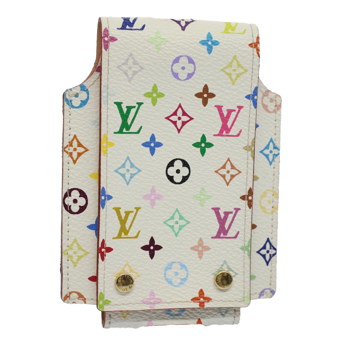 LOUIS VUITTON Monogram Multicolor iPod Nano Case White M60014 LV Auth ep2033