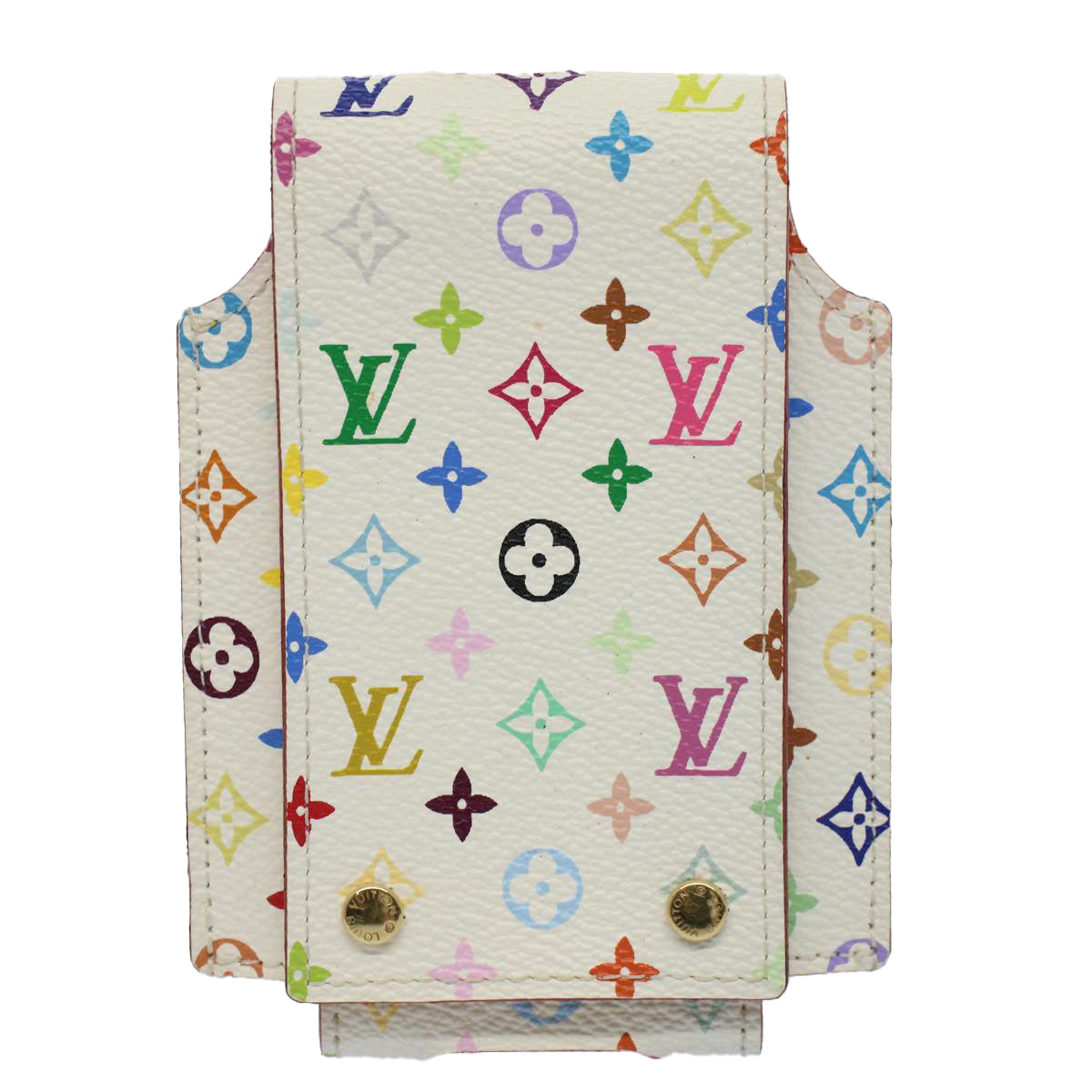 LOUIS VUITTON Monogram Multicolor iPod Nano Case White M60014 LV Auth ep2033